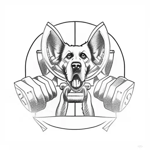 Military Dog Lifting Weights
