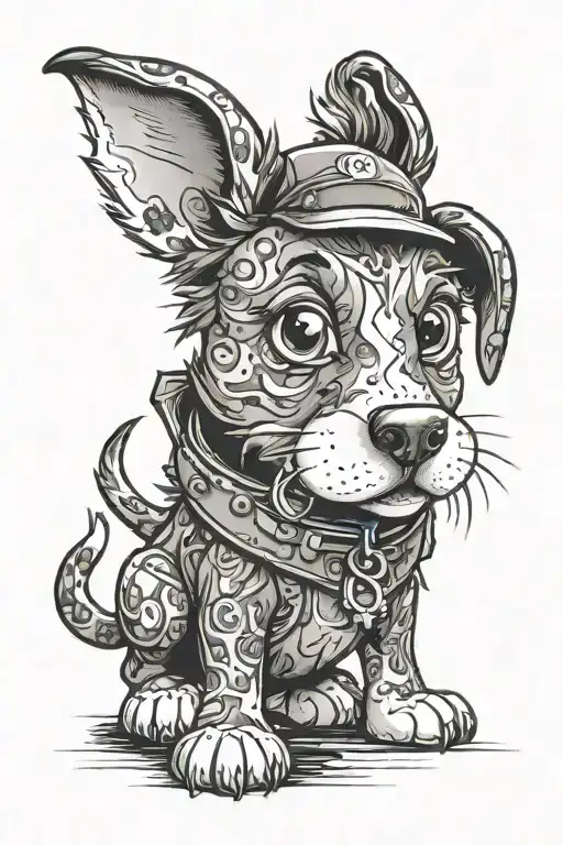 Pokey Little Puppy Childrens Book Style Illustration