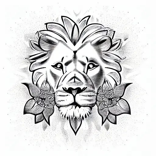 Lion With Lilly's