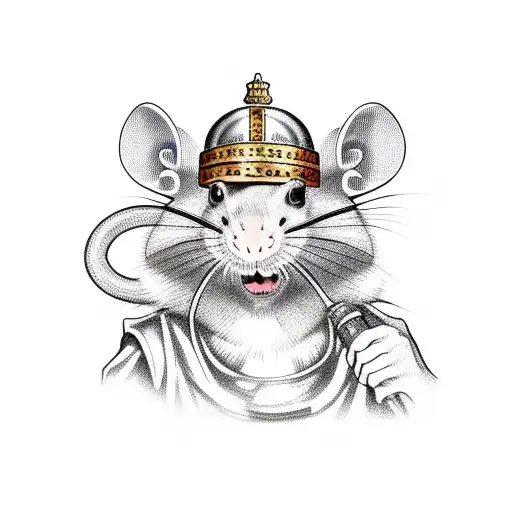 A Rat Dressed Up As A Roman Senator