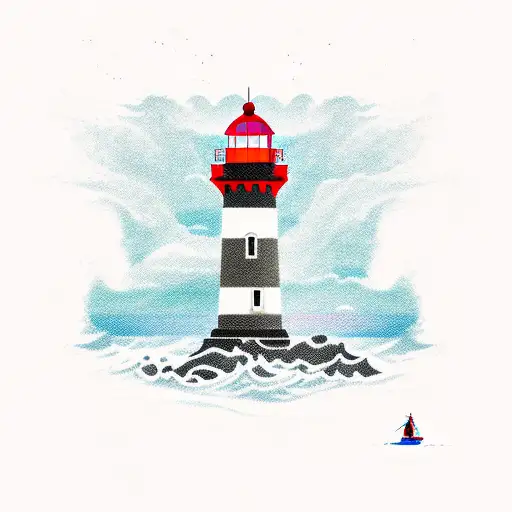 Ocean And Lighthouse