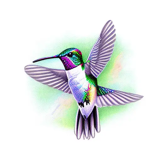 Hummingbird With Breast Cancer Ribbon