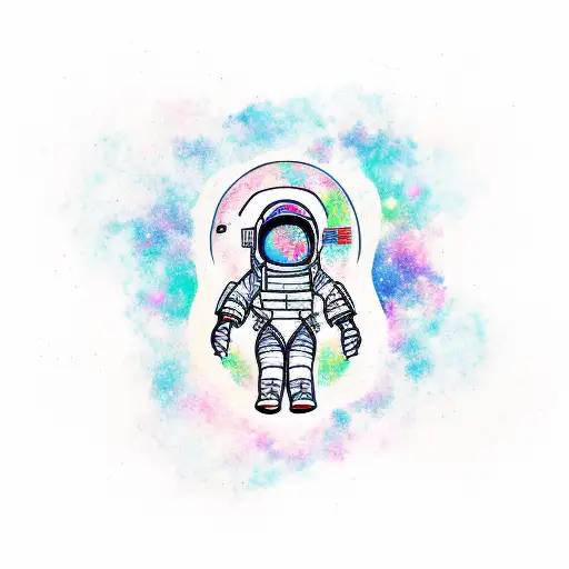 Galaxy With Astronaut