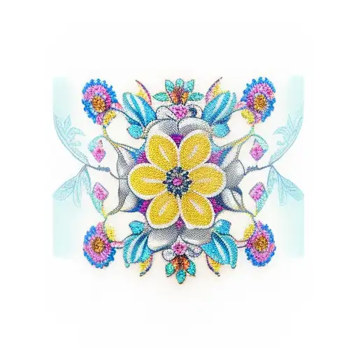 Bracelet Moldavian Floral Motif