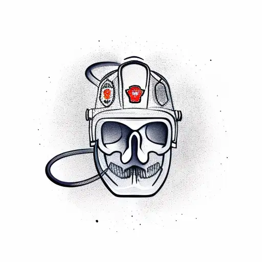 Firefighter Helmet Skull