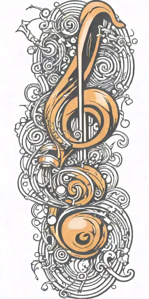 Music Note Intertwined