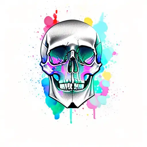 Watercolour Skull