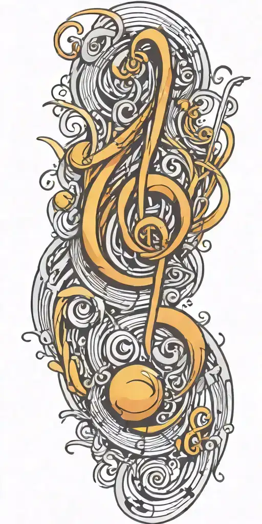 Music Note Intertwined