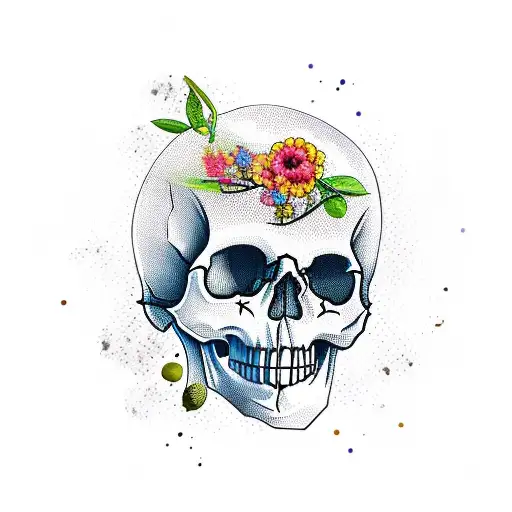 Skull And Olive Branch