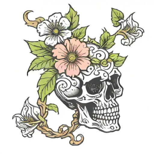 Skeleton Flowers With Vines