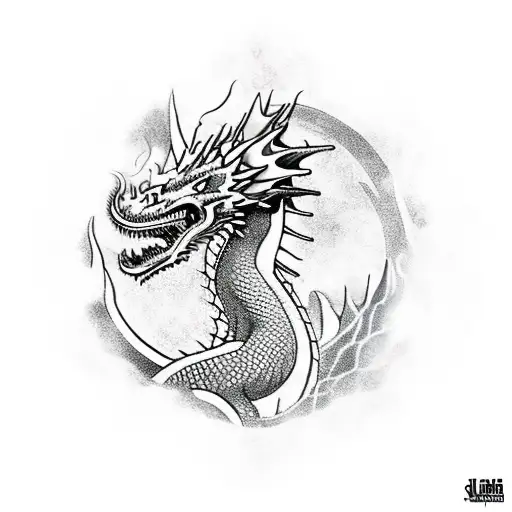 Dragon Breathing Fire On Throne From Game Of Thrones