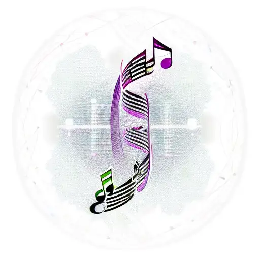 Musical Notes Intertwined With Dna Strands