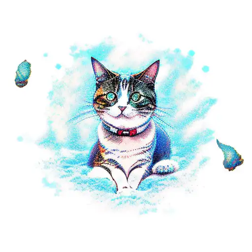 An Anime-inspired Design Of Your Beloved Cats Lounging On A Beautiful Beach In The Bahamas