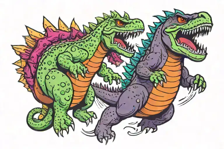 Reptar Vs Godzilla