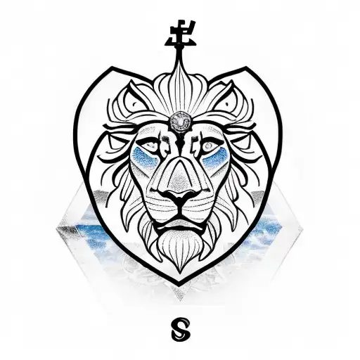 Religious Lion With A Nautical Compass