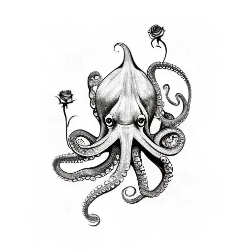 Octopus With Roses