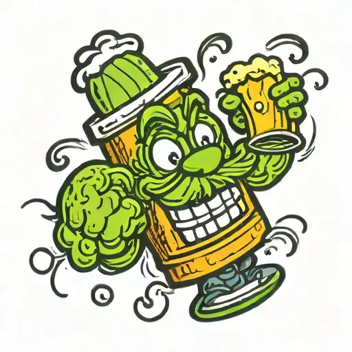 Cartoon Beer Hop