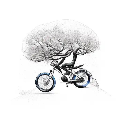 Bike Against Tree