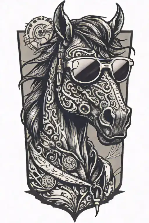 Humanoid Horse With Sunglasses