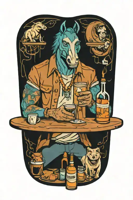 Bojack Horseman Drinking Alcohol