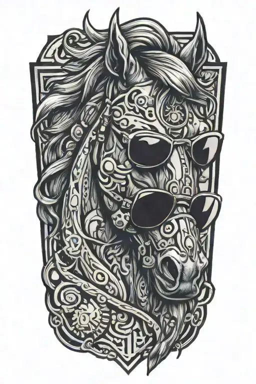 Humanoid Horse With Sunglasses