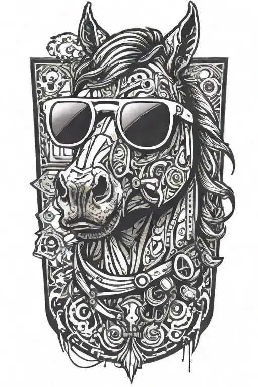 Humanoid Horse With Sunglasses