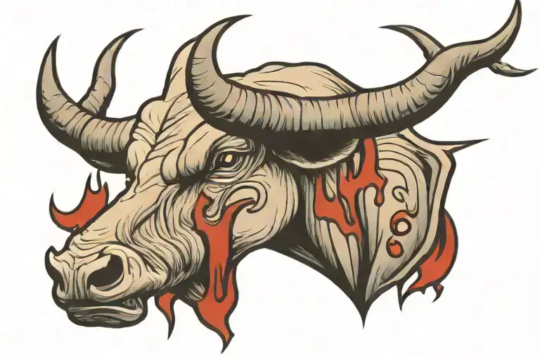 Cartel Bull Horns With Blood