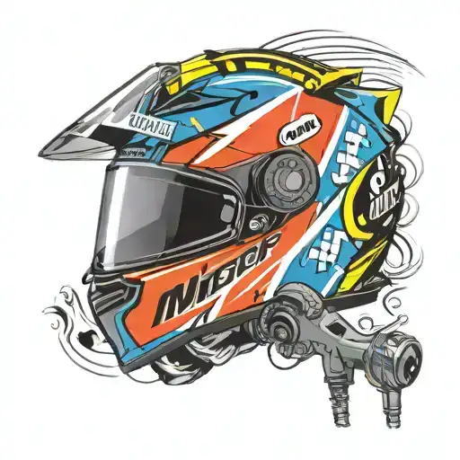Motogp Helmet With A Headset Microphone