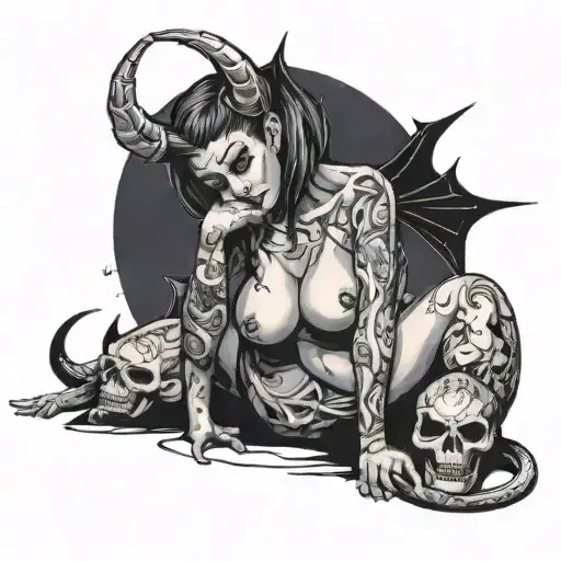 Make Me A Demon Women Who Is Undresses Herself