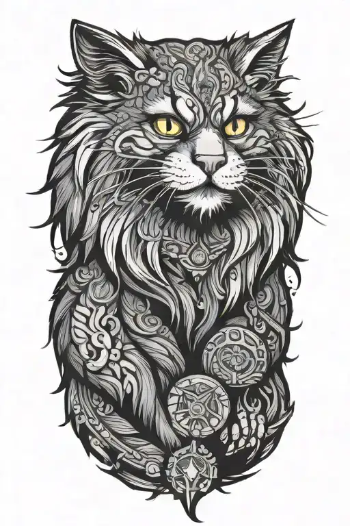 Tabby Norwegian Forest Cat Mixed With Niffler From Harry Potter