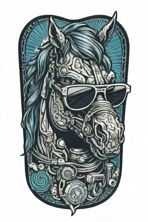 Humanoid Horse With Sunglasses