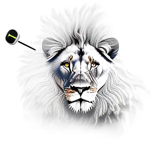 A Majestic Lion Standing On A Remote Island Surrounded By Open Water