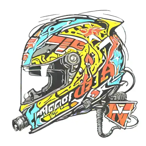 Motogp Helmet With A Headset Microphone