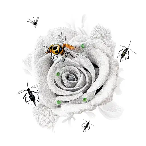 Dainty Insects And Flowers