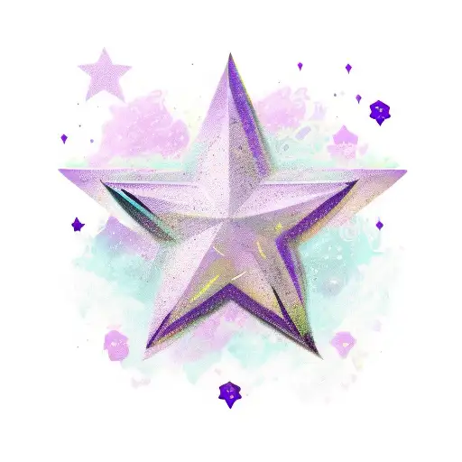 Purple Star With Name Vian