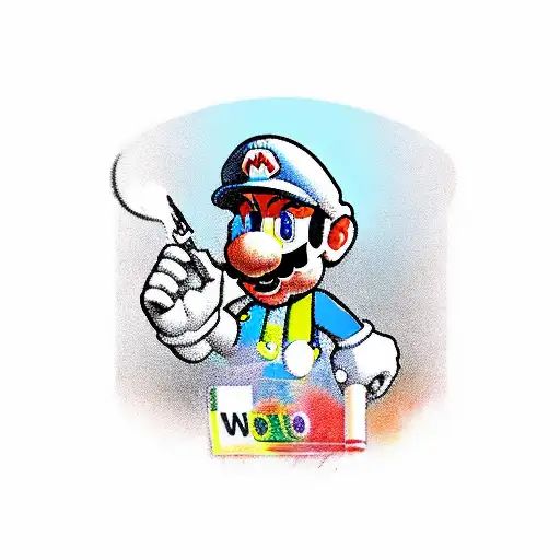 Mario Smoking A Joint