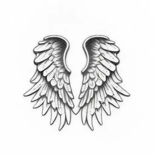 Incorporate Angel Wings Into A Text Design With The Phrase 'Rip Mom'