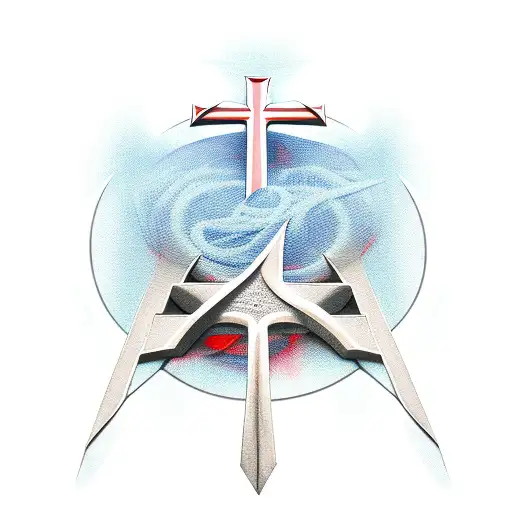 Christian Cross With Thorn Branches