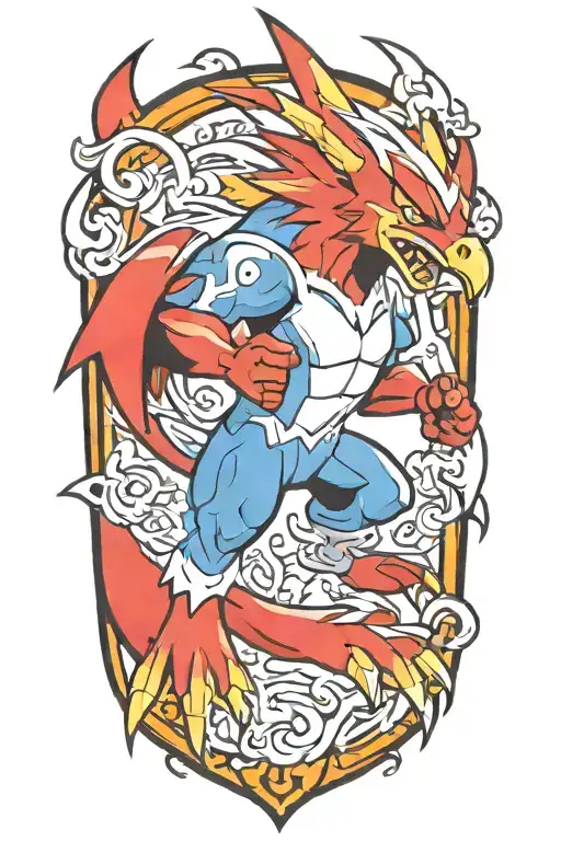 Pokemon Blaziken But Blue