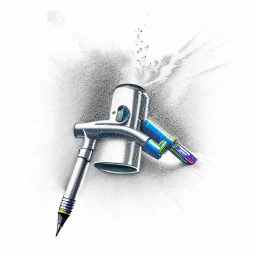 Spray Gun With A Pencil