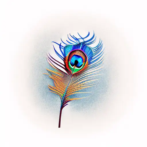 Sun And Peacock Feather