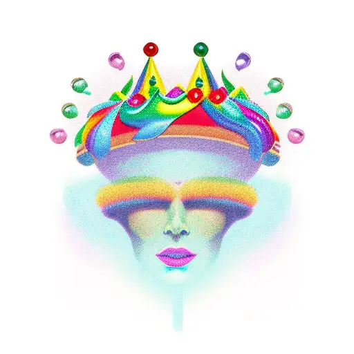 Rainbow Chilli Wearing A Crown