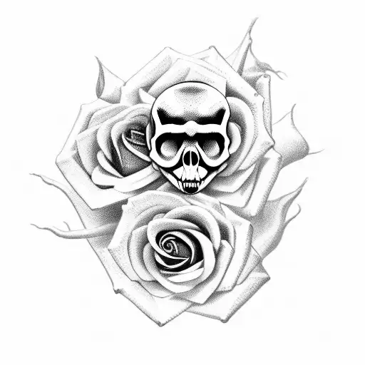 Rose Snake Skull