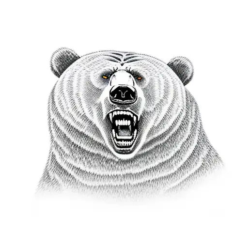 Grizly Bear Growling Towards Sky