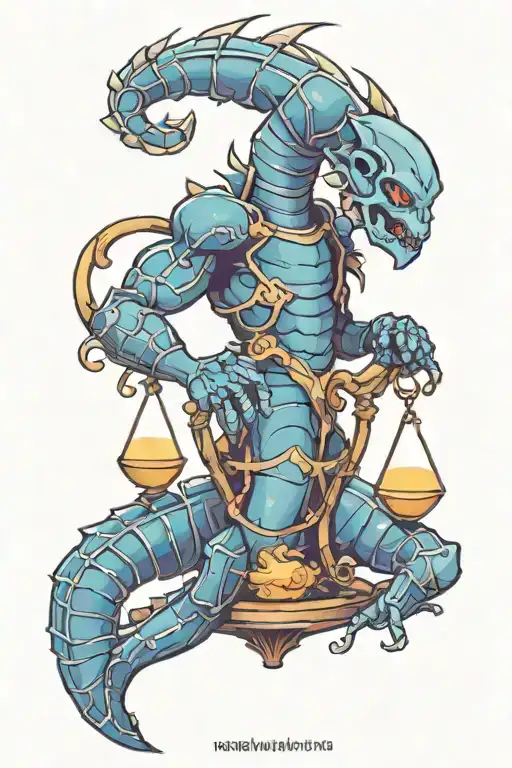 Scorpio With An Hourglass In Its Claws