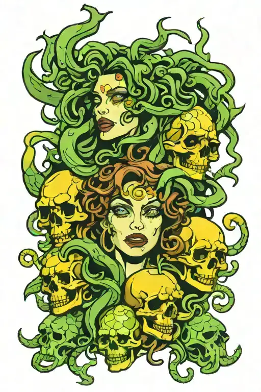 Medusa And Skulls