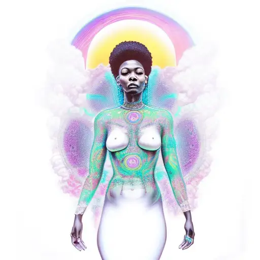 A Mesmerizing Black Woman Emerging From A Spiritual Awakening