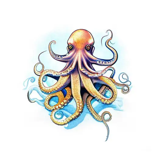 Octopus Holding Weapon