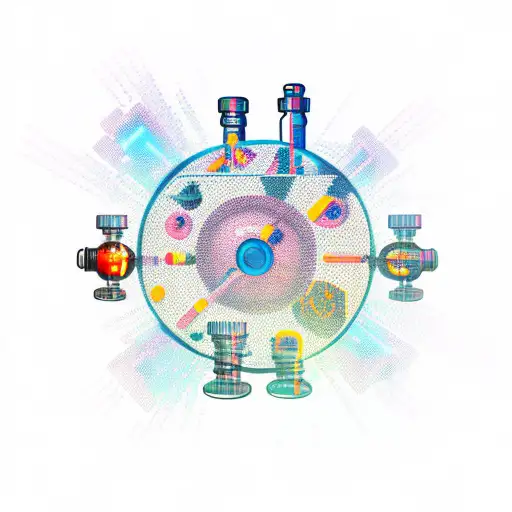 Cyberpunk Vials Science Lab