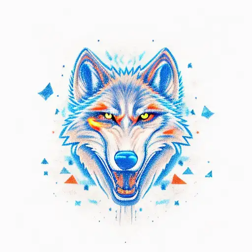 Werewolf With Blue And Orange Fire